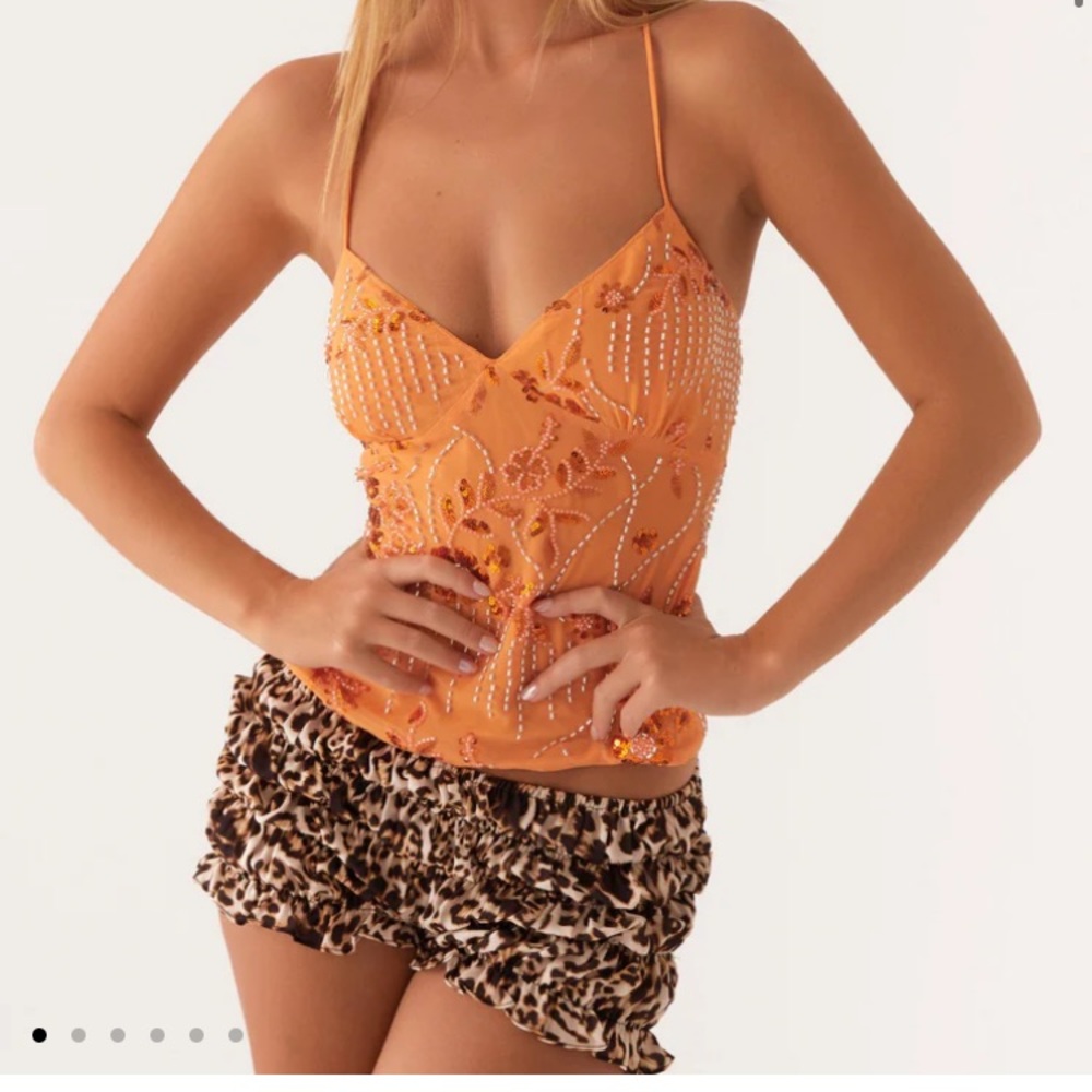 Peppermayo Orange Embellished Camisole